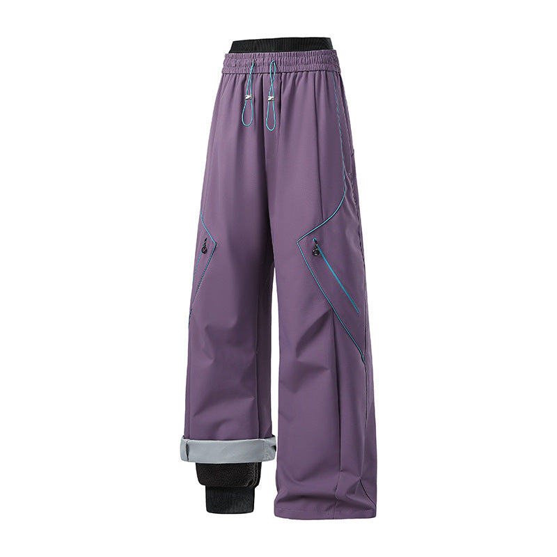 Damen Weite Tech-Cargo-Hose Drune
