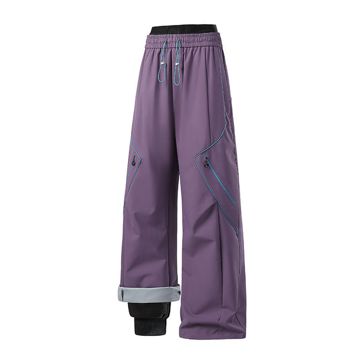 Damen Weite Tech-Cargo-Hose Drune