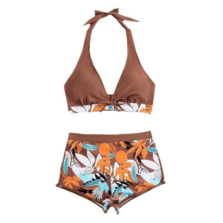 Damen Bikini-Set mit floralem Muster und herausnehmbarem Push-Up-BH Drune