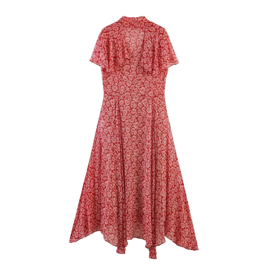 Damen Maxikleid mit floralen Details und femininem Schnitt Drune