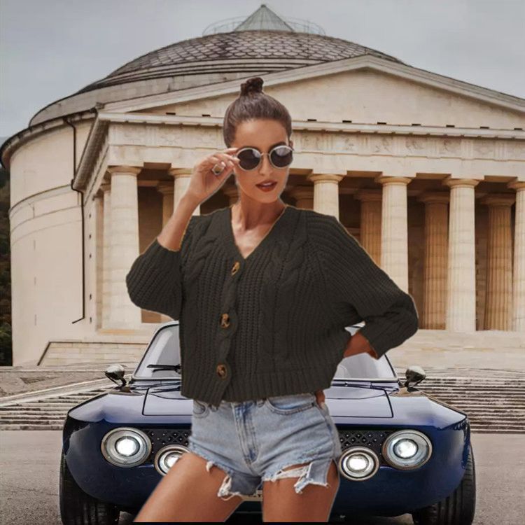 Damen Großer Strickpullover Drune