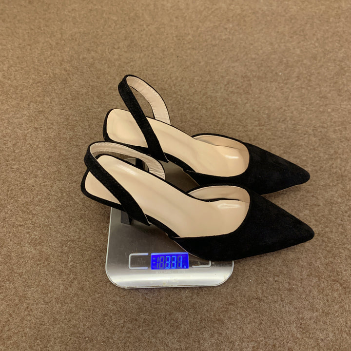 Damen Slingback-Pumps aus weichem Wildleder mit elegantem Spitzendesign und rutschfester Sohle Drune