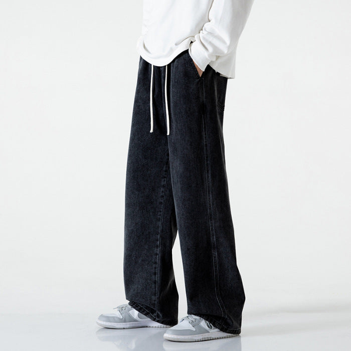 Herren weite Denim-Hose im modernen Vintage-Stil Drune