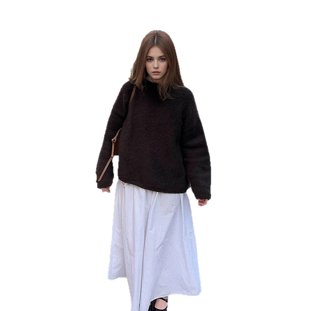 Damen Denim-Midirock mit hoher Taille, Frontschlitz und geradem Schnitt Drune