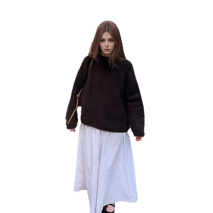 Damen Denim-Midirock mit hoher Taille, Frontschlitz und geradem Schnitt Drune