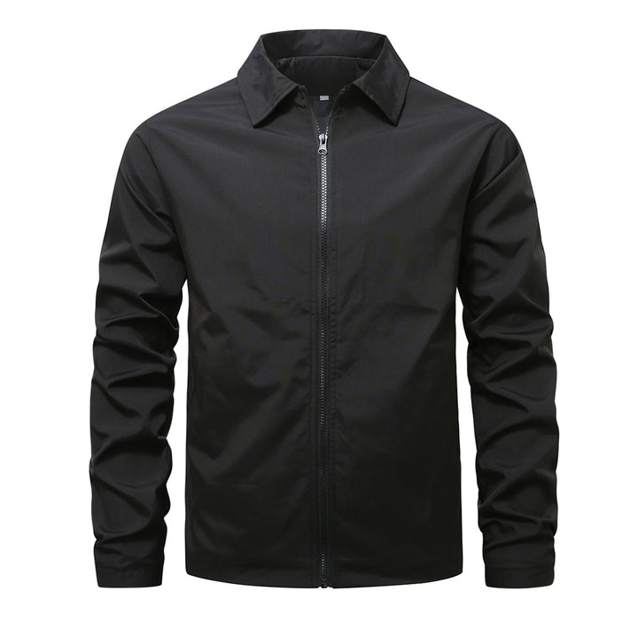 Herren nan leichte Reißverschluss-Jacke mit Hemdkragen windabweisender Funktionsstoff Drune