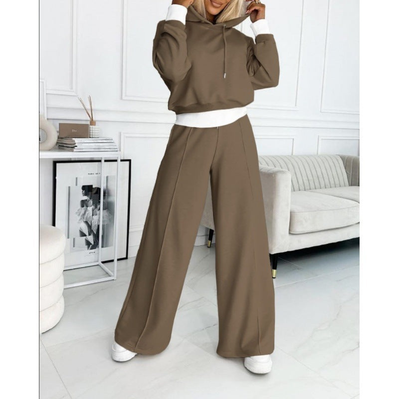 Damen Sportliches Lounge-Set mit weitem Schnitt und Kapuze Drune