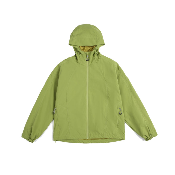 Damen leichte Windjacke mit Kapuze, verstellbarem Saum und wasserabweisender Funktion Drune