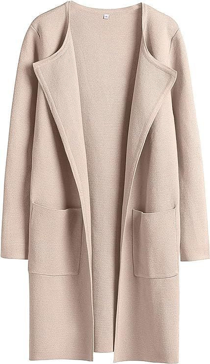 Damen Strickmantel mit lässigem Schnitt und praktischen Taschen Drune