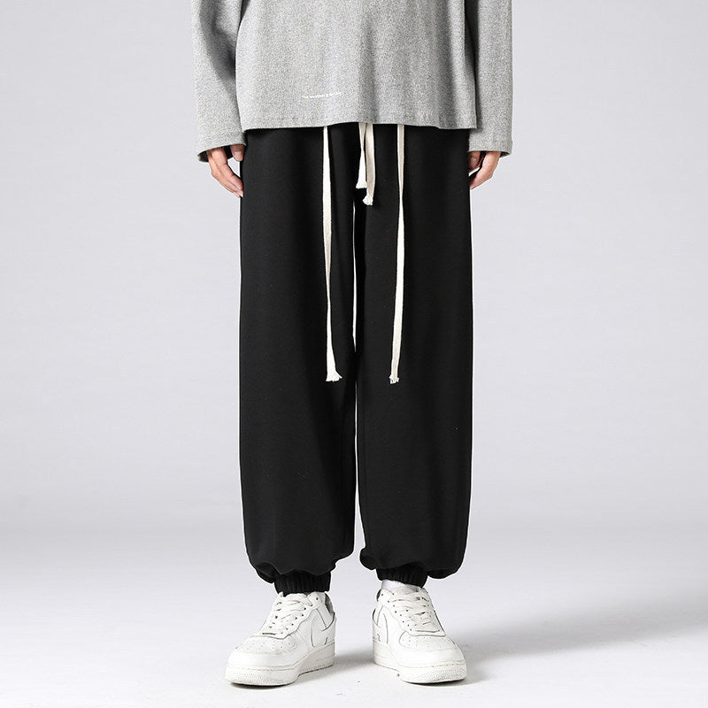 Herren Oversize-Jogginghose mit tiefer Leibhöhe, konischem Bein & extra langen Kordeln Drune