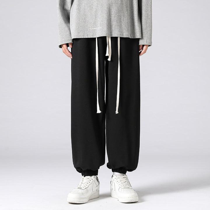 Herren Oversize-Jogginghose mit tiefer Leibhöhe, konischem Bein & extra langen Kordeln Drune