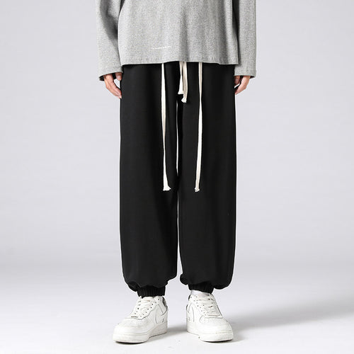 Herren Oversize-Jogginghose mit tiefer Leibhöhe, konischem Bein & extra langen Kordeln Drune