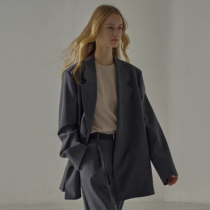 Damen Eleganter Oversized-Blazer mit edlem Schnitt Drune