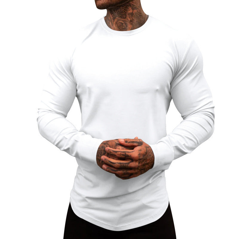 Herren Langarmshirt aus weichem Baumwollmix mit modernem Schnitt und Rundhalsausschnitt Drune