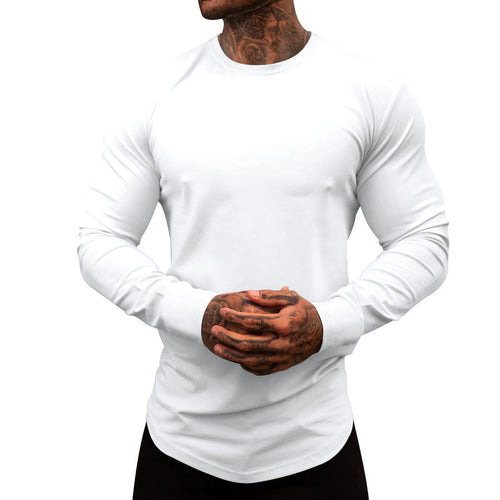 Herren Langarmshirt aus weichem Baumwollmix mit modernem Schnitt und Rundhalsausschnitt Drune
