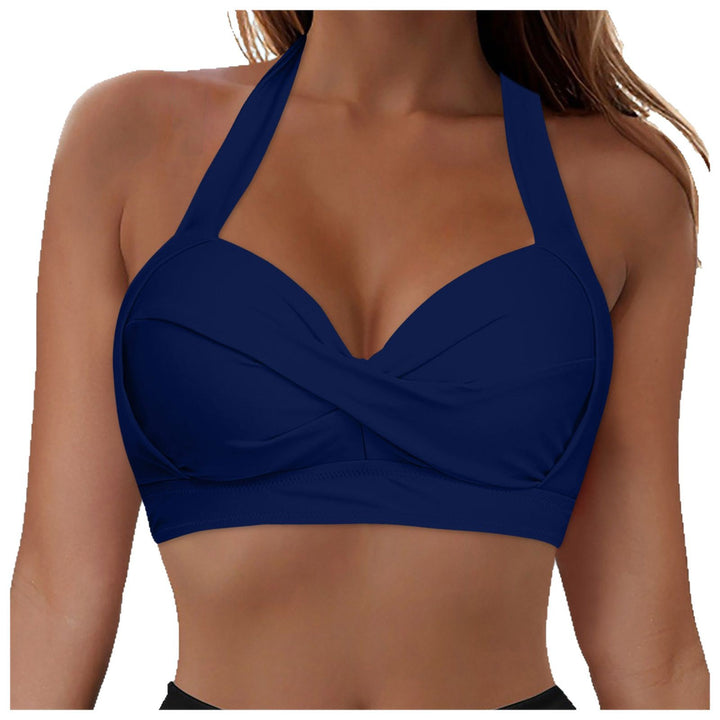 Damen Modisches Bikinioberteil mit Wickeldesign Drune