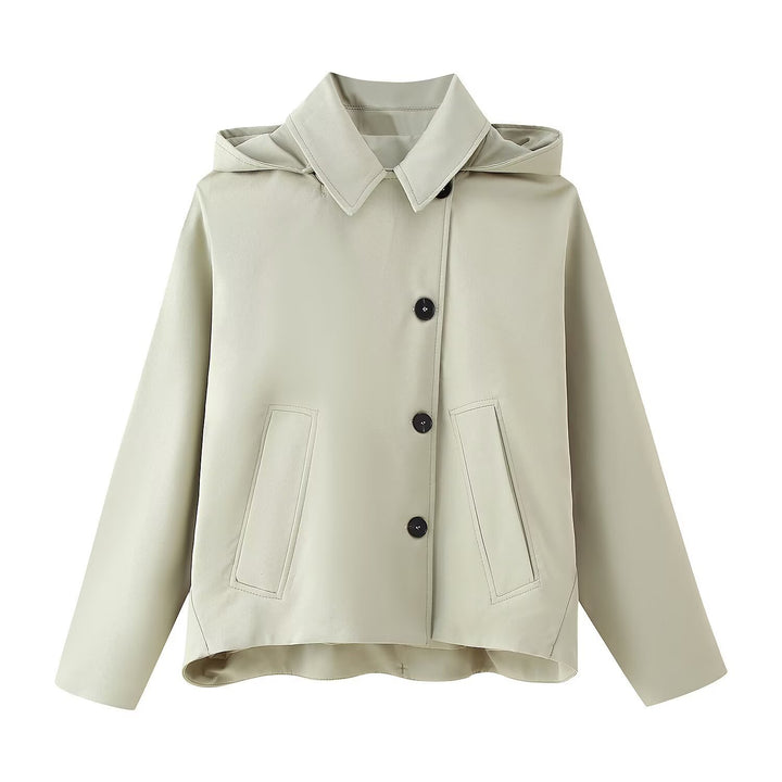 Damen Übergangsjacke mit Kapuze und praktischen Taschen Drune
