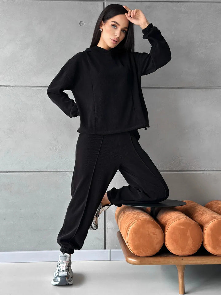 Damen Cozy Sweatset Drune