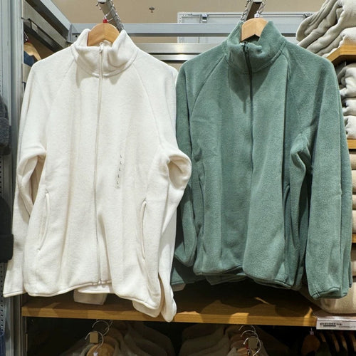 Damen Fleecejacke mit hohem Kragen und seitlichen Taschen Drune