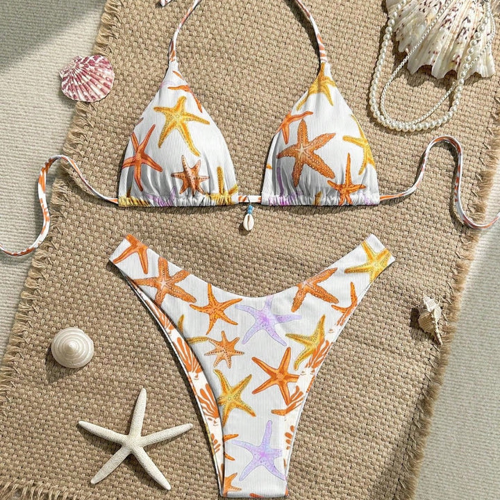 Damen Triangel-Bikini mit maritimem Sternenmuster Drune