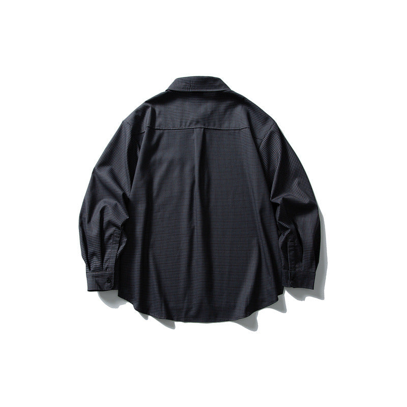 Herren Relaxed‑Fit Karohemd mit abgerundetem Saum und Brusttasche Drune