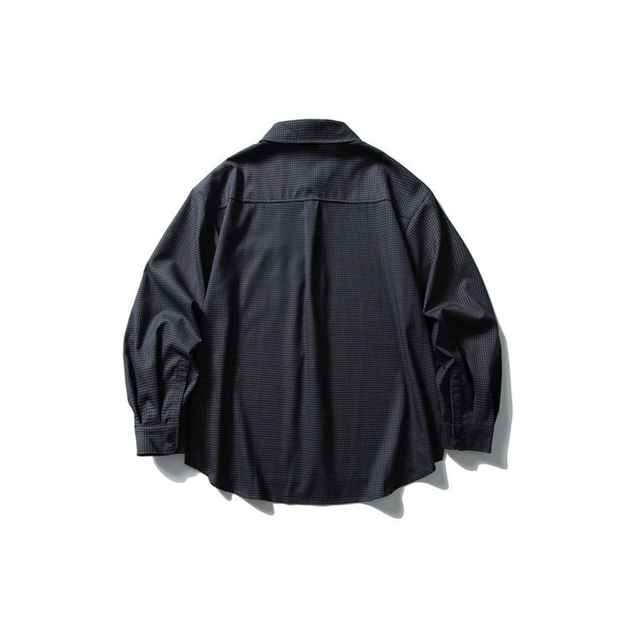 Herren Relaxed‑Fit Karohemd mit abgerundetem Saum und Brusttasche Drune