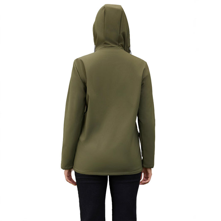 Damen Funktionale Winterjacke mit Fleece-Futter und Kapuze Drune