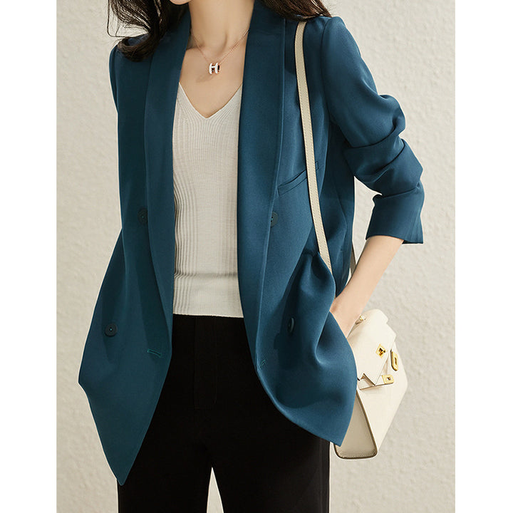 Damen Klassischer Doppeltbreasted Blazer Drune
