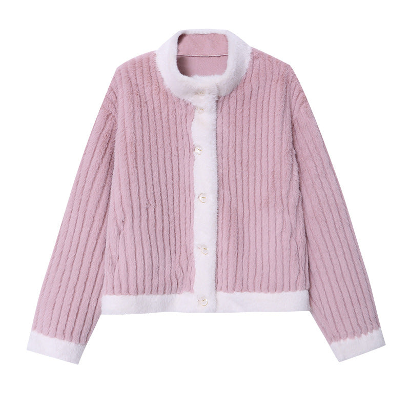 Damen modische und kuschelige Strickjacke Drune