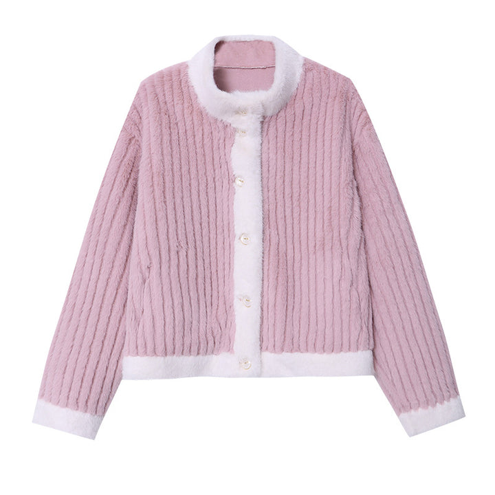 Damen modische und kuschelige Strickjacke Drune