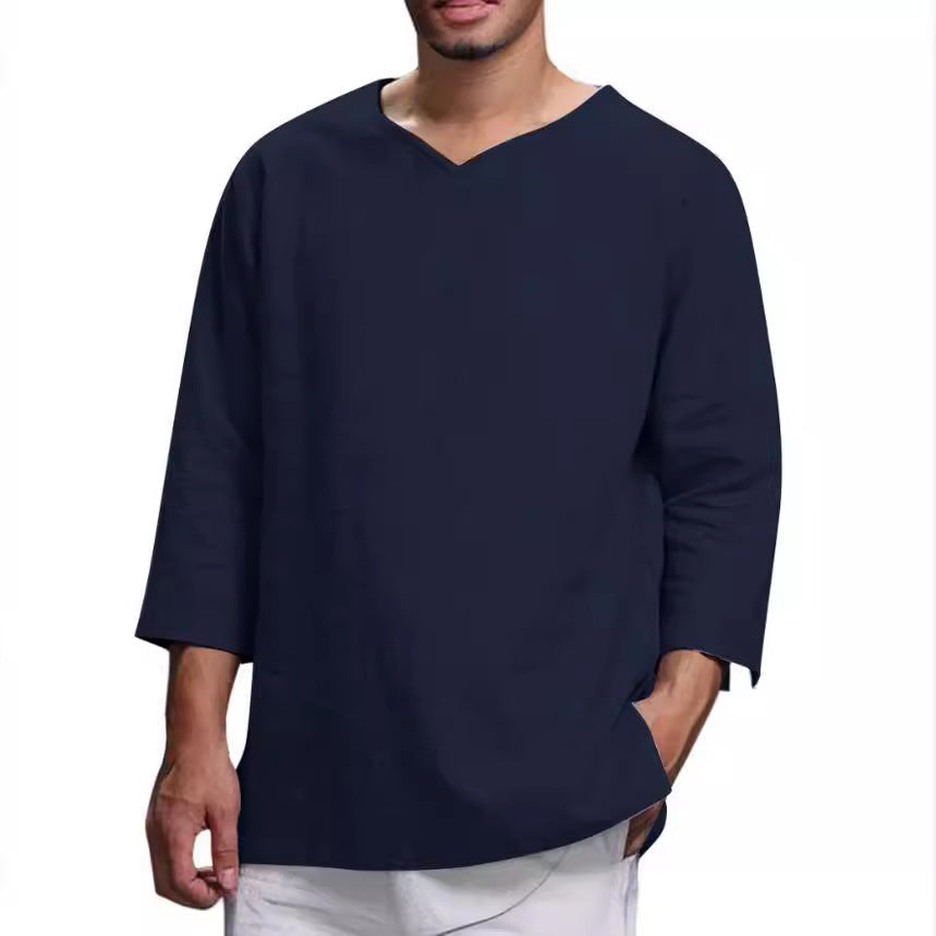 Herren Leichte Leinenbluse Drune