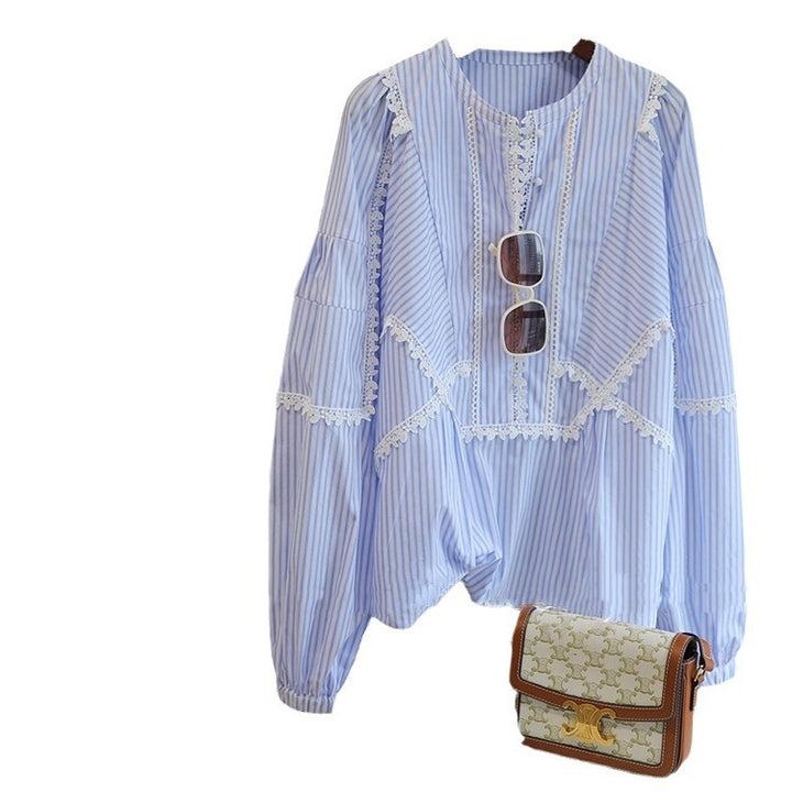Damen Verspielte Bluse mit Rüschen-Details Drune