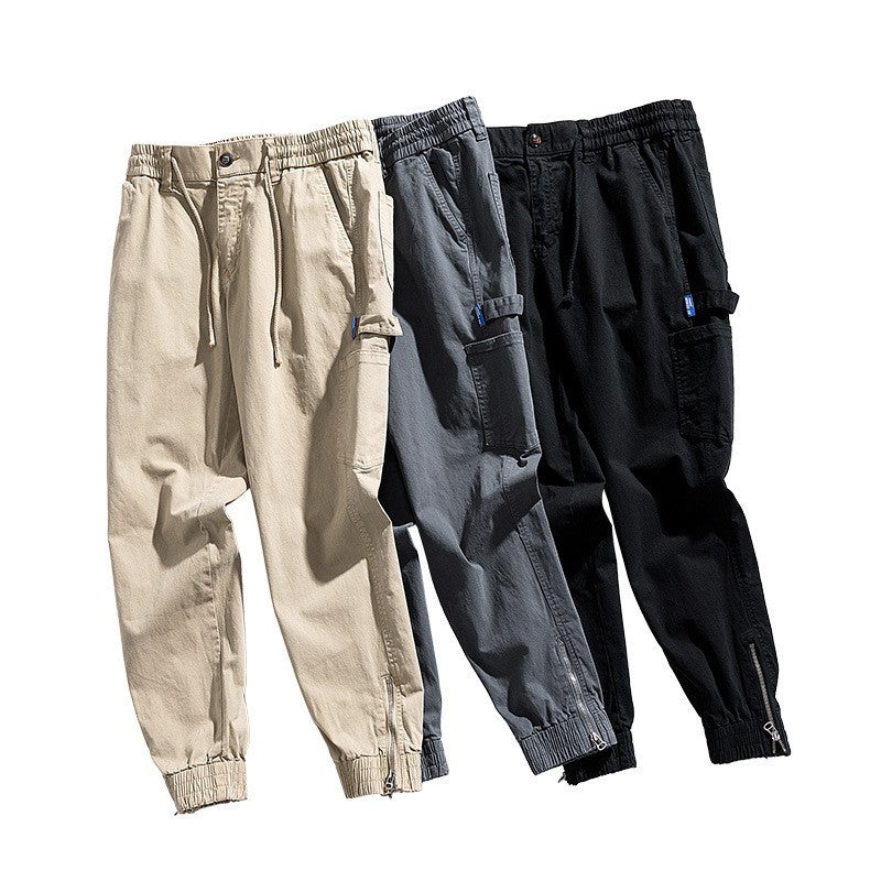 Herren Cargo-Jogginghose im Utility-Look mit elastischem Tunnelzugbund und verstärkten Pattentaschen Drune