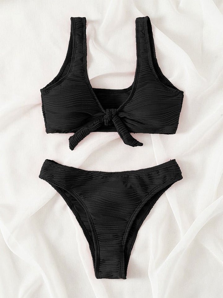 Damen Bade-Set mit knotenförmigem Oberteil Drune