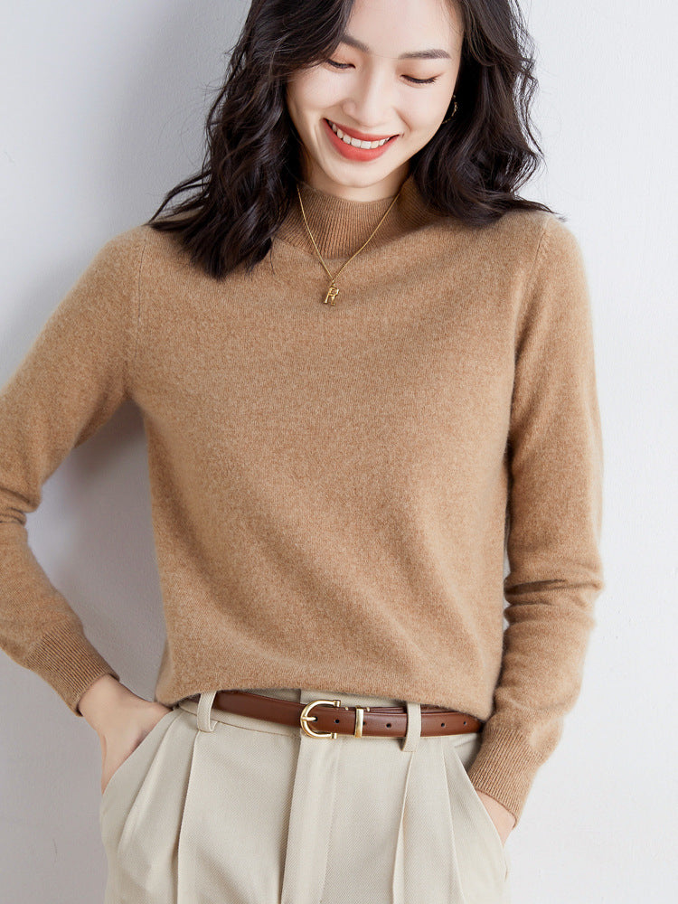 Damen Kurzrollkragen Feinstrickpullover mit leichtem Mohair-Effekt Drune