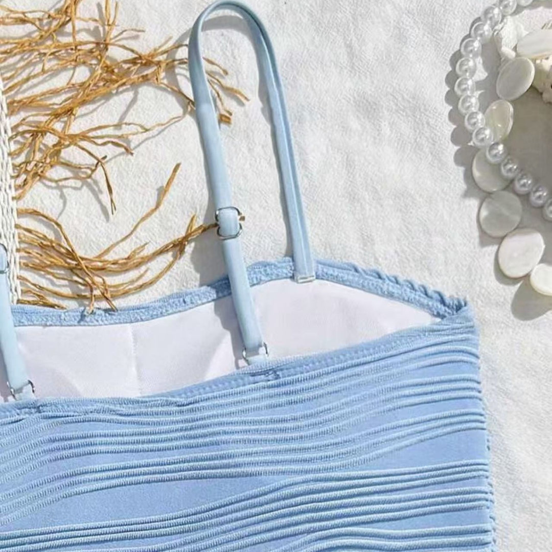 Damen Bikini-Set mit hoch taillierter Hose und modischem Rüschendesign Drune