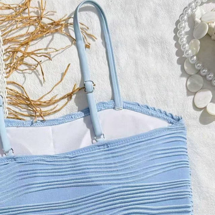 Damen Bikini-Set mit hoch taillierter Hose und modischem Rüschendesign Drune