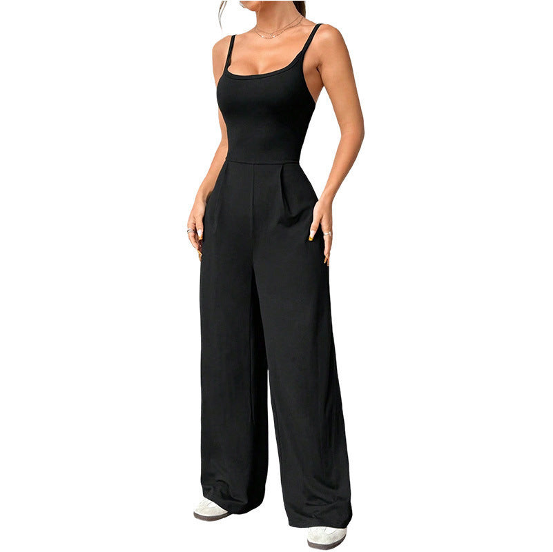 Damen Jumpsuit mit weitem Bein und elegantem Schnitt Drune