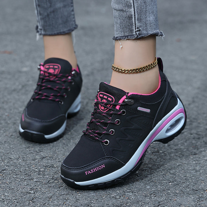Damen nan sportliche Keil-Sneaker mit gepolsterter Luftkissen-Sohle Drune