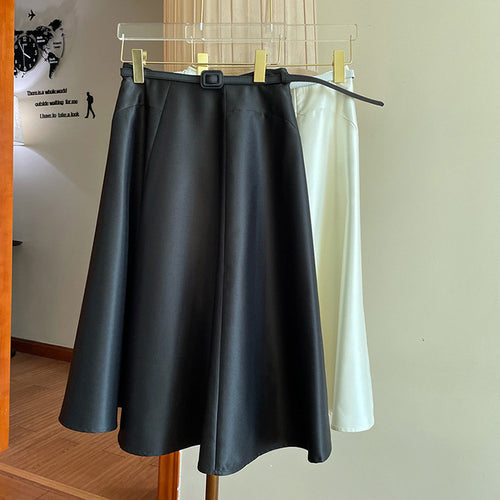 Damen Midirock mit elegantem Bund Drune