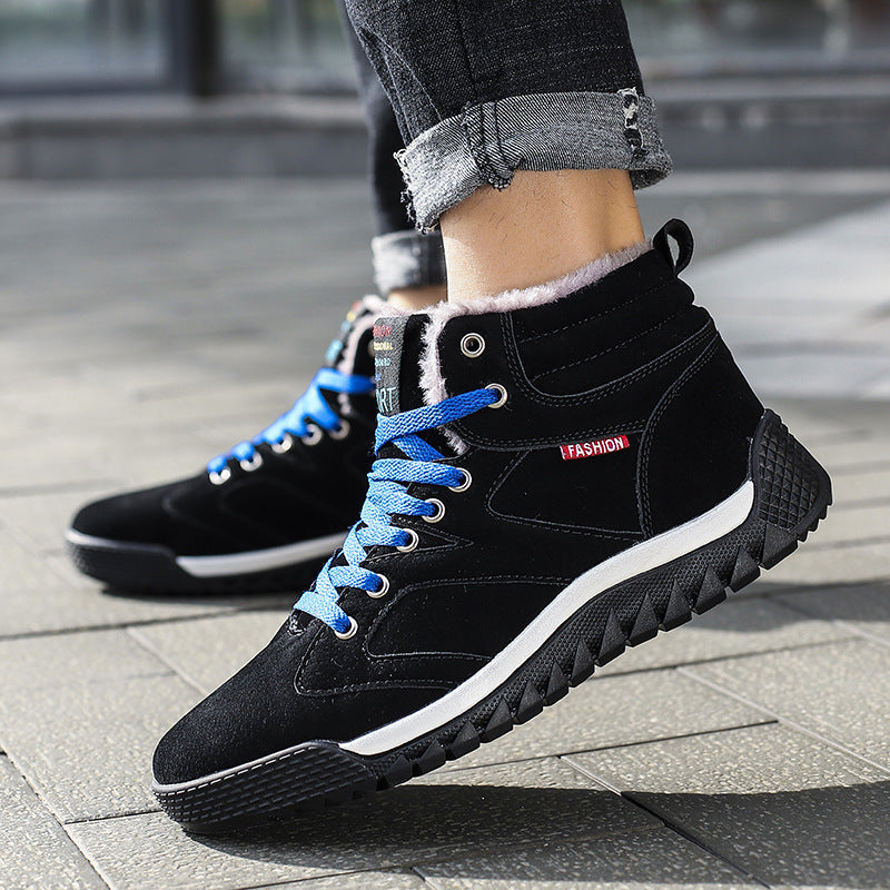 Damen Gefütterter knöchelhoher Winter Sneaker mit Teddyfutter und rutschfester Profilsohle Drune