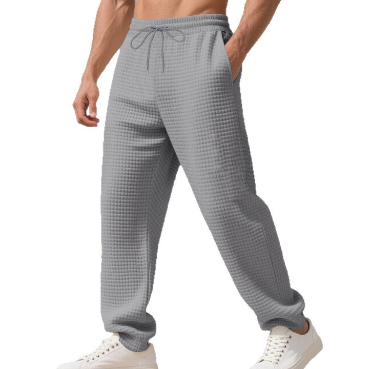 Herren Locker geschnittene Loungehose mit Waffelstruktur und Kordelzug Drune