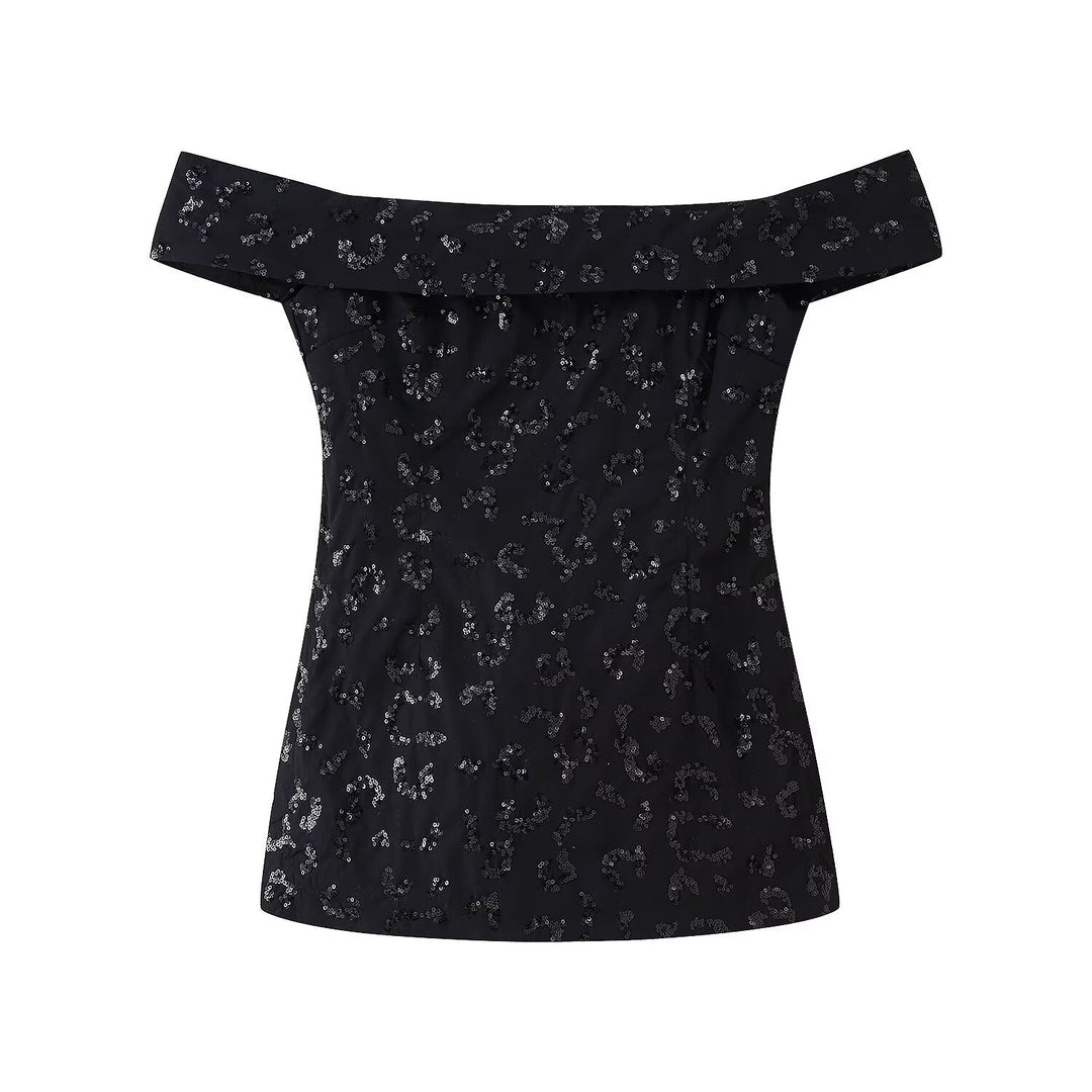 Damen elegante Palazzohose mit floraler Spitzenverzierung Drune
