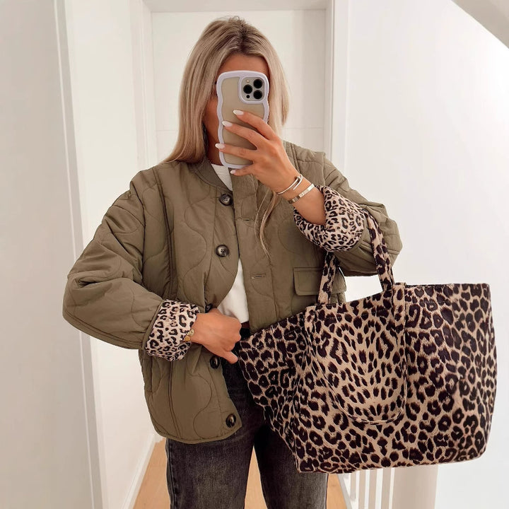 Damen gesteppte Jacke mit praktischen Taschen Drune
