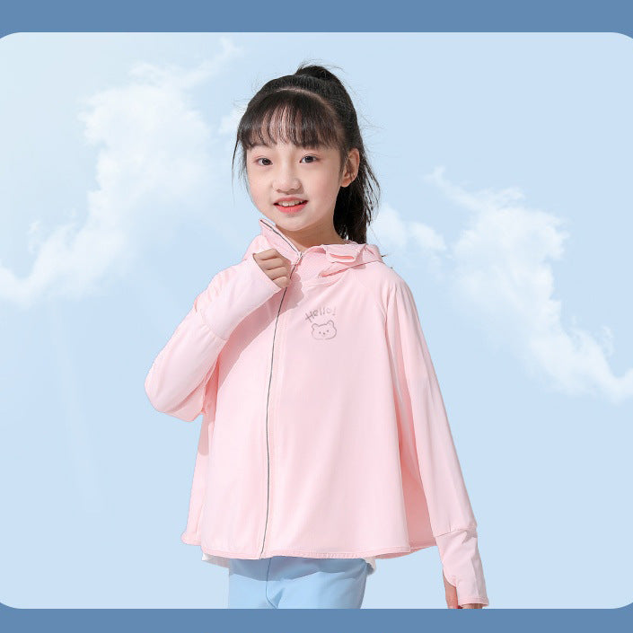 Jungen funktionale UV-Schutzjacke mit Kapuze Drune