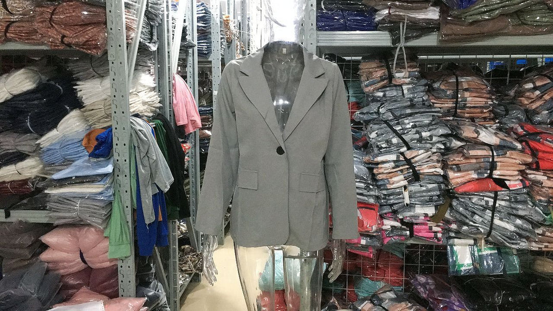 Damen nan Business-Blazer-Set mit strukturierter Oversize-Silhouette, Reverskragen und Bundfaltenhose Drune