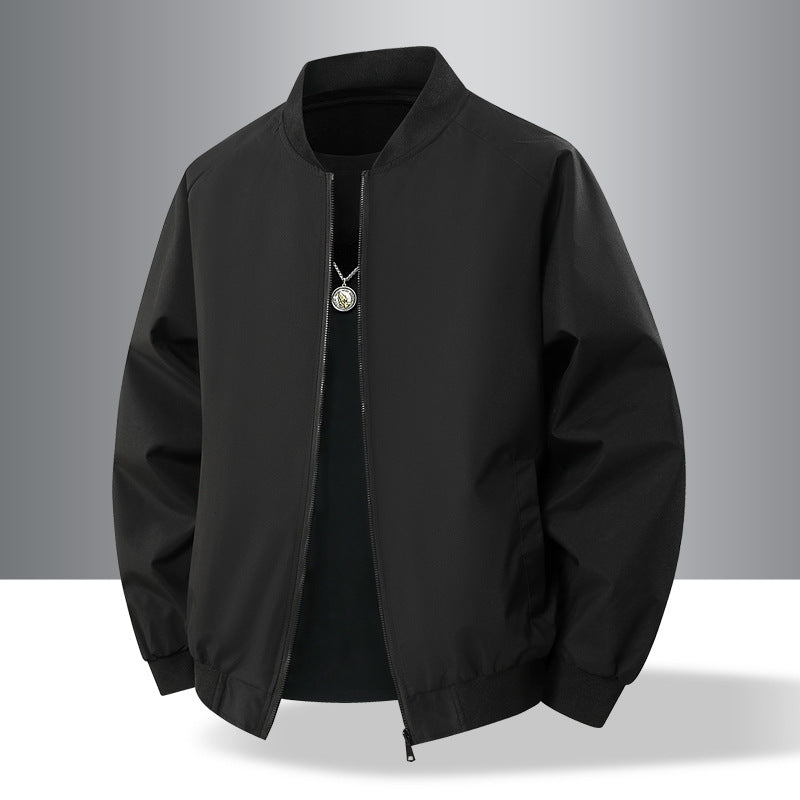 Herren Leichte urban-militärische Bomberjacke mit elastischem Saum, Reißverschluss und Eingrifftaschen Drune