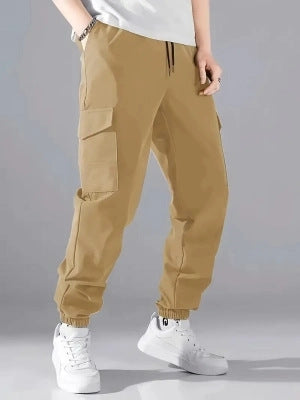 Herren Technische Cargo-Jogginghose im Utility‑Stil mit Klappentaschen & elastischen Knöchelbündchen Drune