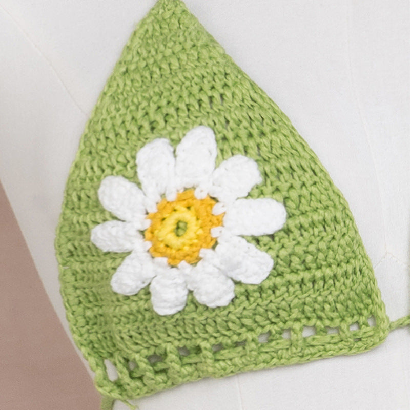 Damen Häkel-Bikini Oberteil mit floralen Motiven Drune