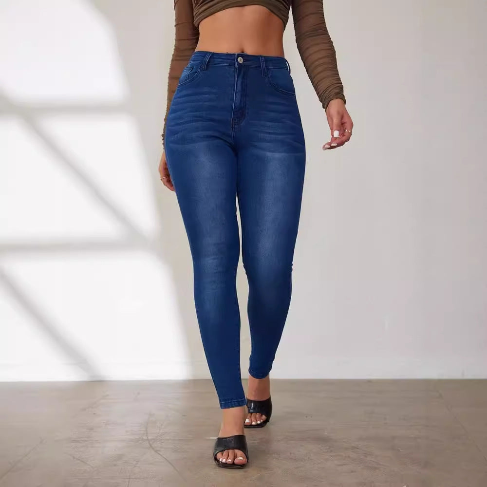 Damen Skinny-Jeans mit hohem Bund und figurbetonter Passform Drune